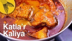 'Macher kalia recipe with Katla or Rui—Bengali fish kaliya—Bengali fish curry for special occasions'