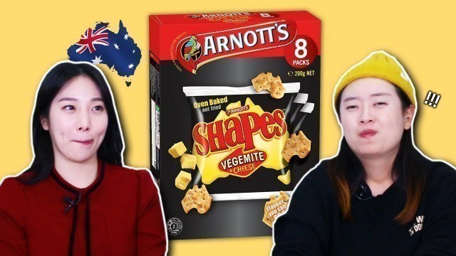 'Korean Girls Try AUSTRALIAN SNACKS for the first time'