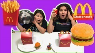 'McDonald\'s GUMMY FOOD VS REAL FOOD CHALLENGE'