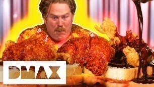 'Casey Vs The Death Row Hot Chicken Challenge | Man V Food'