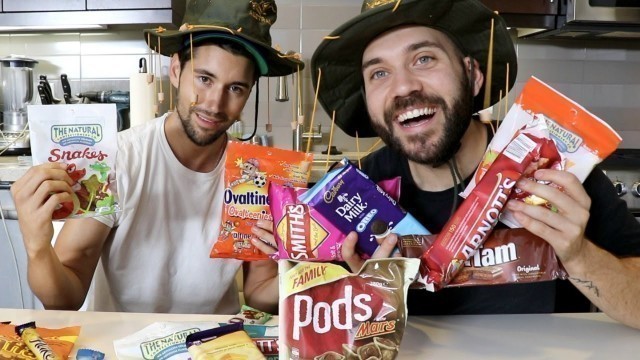 'JEFF AND JOE TRY AUSTRALIAN SNACKS!! (CHOCOLATE, SALTY, GUMMIES)'