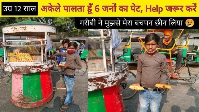 '12 Years Old Hardworking Boy Selling Paneer Hot Dog Burger || Delhi Street Food'