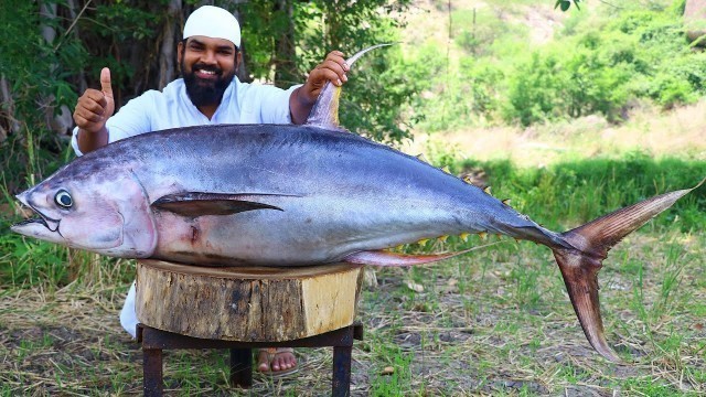 '45 KG TUNA FULL FISH FRY | BANANA LEAFS TUNA FISH FRY | FULL FISH FRY | BIGGEST TUNA FRY | NAWABS'