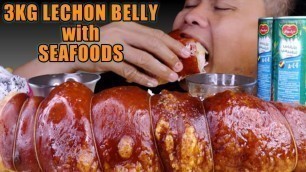 'LECHON BELLY with SEAFOODS MUKBANG | PINOY FOOD |MUKBANG PHILIPPINES | COLLAB @The Foodie Bee'