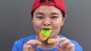 'REAL FOOD VS GUMMY CHOCOLATE FOOD CHALLENGE TIMI'