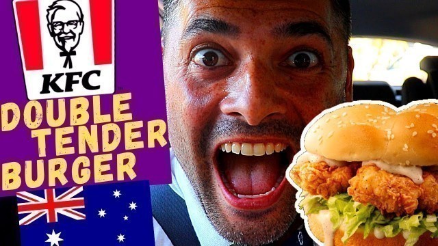 'British Trying Australian Fast Food For The First Time | Double Tender Burger KFC'