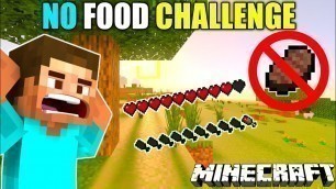 'Can I Beat Minecraft Without Food | Beating Minecraft | Minecraft'