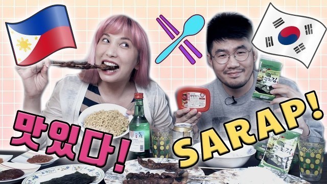 'MUKBANG: FILIPINO-KOREAN FOOD COMBINATION (ENG SUBS)'