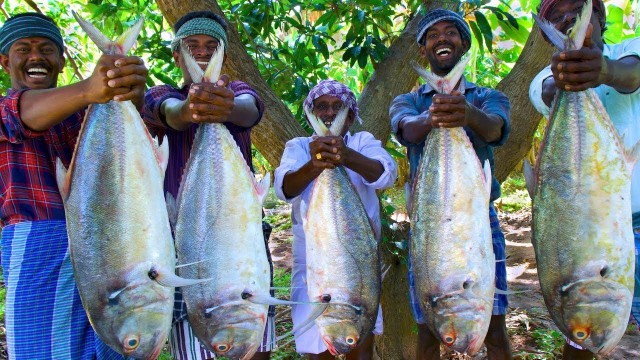 'BONELESS FISH PEPPER FRY | Giant Trevally Fish Cutting & Cooking | Easy and Simple Fish Fry Recipe'