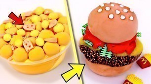 'SATISFYING Slime Food CREATIONS! Cheese Slime! Burger Slime! Difficult Food Slime CHALLENGE!'