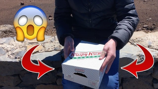 'EATING DOUGHNUTS ON TOP OF A VOLCANO!! HIGHEST DOUGHNUTS IN HISTORY??-- Legit Food Review'