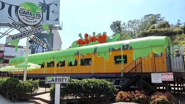 'Carney’s Express SLIME Train - Nickelodeon Themed Restaurant on Sunset Strip / Limited Slimed Foods'