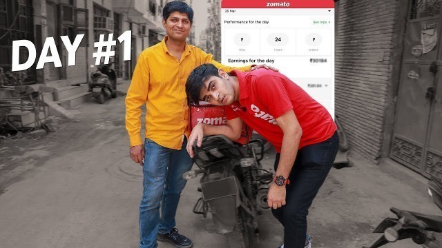 'Working 24 HOURS as a ZOMATO RIDER and Earning Rs ___?'