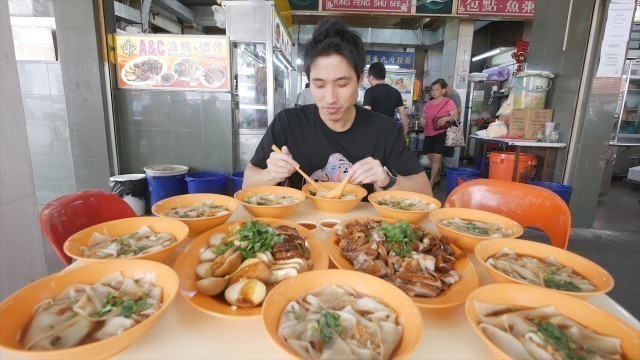 'Singapore Street Food Mukbang! | Mouth Watering Braised Duck Rice Noodles(Kway Chap) !'