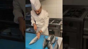 'Under the guidance of Chef Mehmat, the Fish Food Preparation Process'