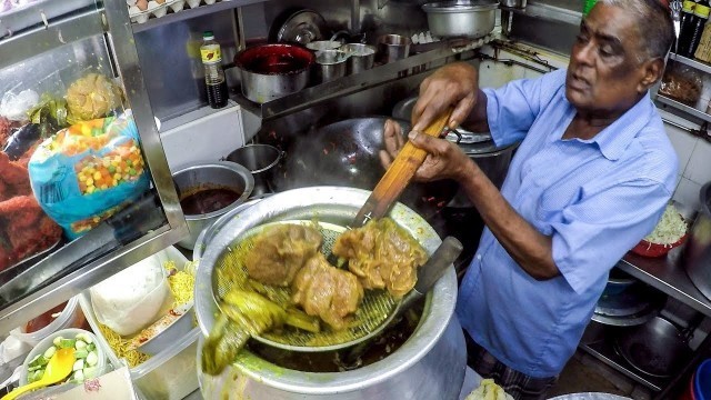 'Mutton Meat and Leg Soup from India in Tekka Hawker Centre. Singapore Street Food'