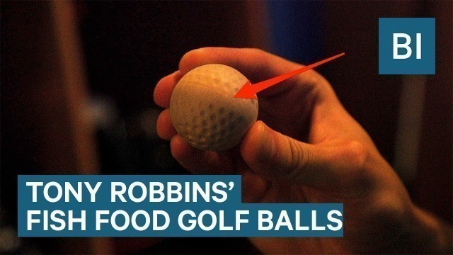 'Tony Robbins hits fish food golf balls that dissolve into the ocean'