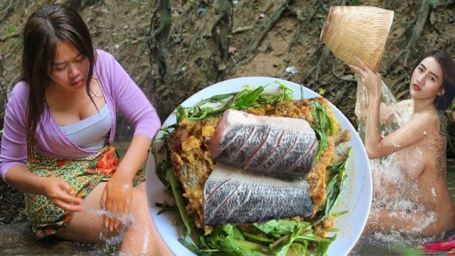 'Fry Fish with Water Mimosa | Khmer Food/ Delicious Fish Recipe!'