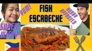 'Fish Escabeche #PinoyFood #FilipinoRecipe #Yummy #Sweet #Sour #Fish #Delicious!'