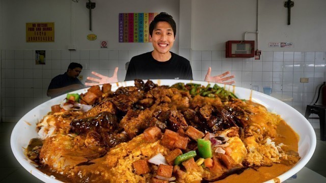 'LEGENDARY Scissors Cut Curry Rice Challenge! | BEST Late Night Supper Spot! | Singapore Street Food'