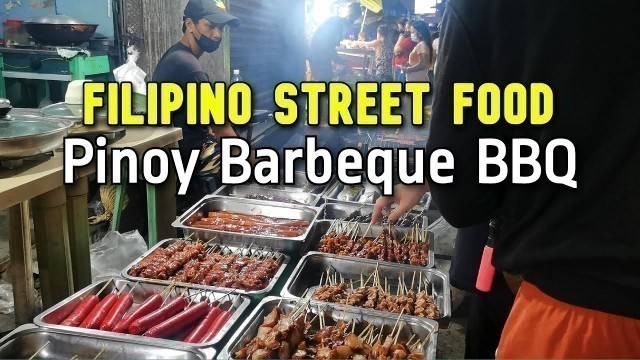 'PHILIPPINES STREET FOOD at NIGHT | Cubao Quezon City FILIPINO BARBECUE BBQ'