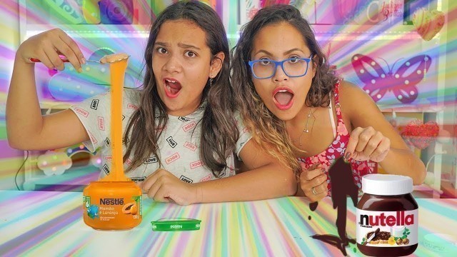 'FAZENDO SLIME IDÊNTICO A COMIDA! (FOOD OUT OF SLIME) - JULIANA BALTAR'