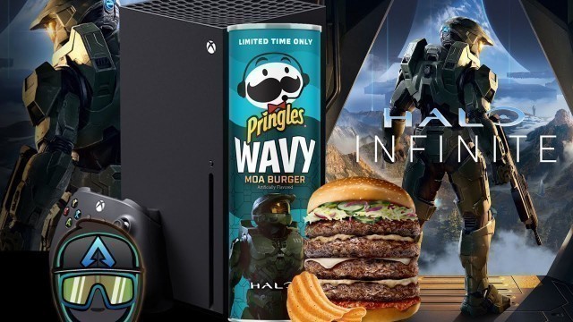 'New Limited Edition Halo Infinite Moa Burger Wavy Pringles - The Quick Food Review! #Shorts'