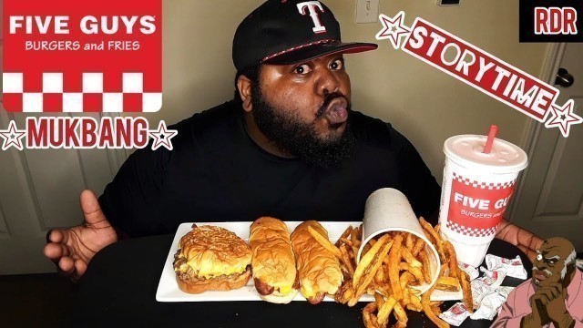 'FIVE GUY\'S MUKBANG|MY EVIL UNCLE (STORYTIME)!!!!!'