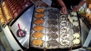 'Japaneese Taiyaki, Fish-Shaped Cake. Singapore Street Food at Takashimaya Food Village'