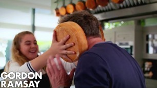 'Gordon Ramsay Helps Matilda Cook A Giant Burger'