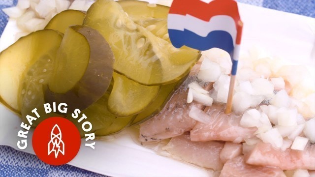 'Slurping Down Headless, Raw Fish in the Netherlands'