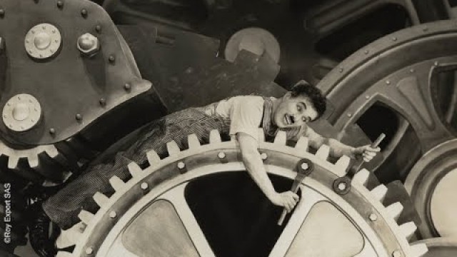 'Charlie Chaplin Swallowed by a Factory Machine - Modern Times (1936)'