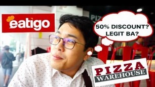 '50% Discount on Food - Legit ba? | Eatigo Review + Pizza Warehouse Bonus Review'