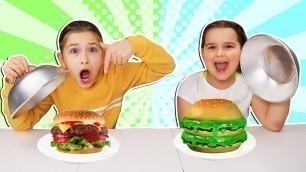 'Real Food vs Slime Food Switch Up Challenge! *PART 2!* 