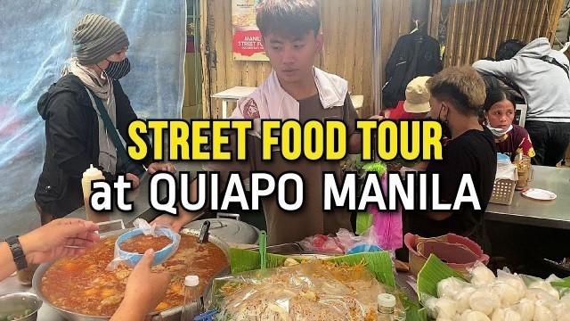 'FILIPINO STREET FOOD | RAINY AFTERNOON TOUR at QUIAPO MARKET MANILA | Philippines Street Food Tour'