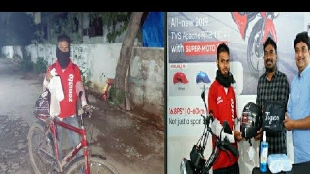 'Hyderabad: Good Samaritans Gift Bike To Zomato Delivery Man Who Rode 9 Km On Cycle To Deliver Order'