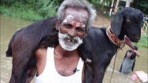 'MUTTON NEI SORU !!! Mutton Ghee Rice prepared by my daddy Arumugam / Village food factory'