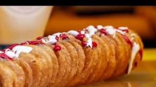 'LONDON STREET FOOD CAMDEN TOWN TWISTED CHIPS  AT  INVERNESS STREET MARKET II'