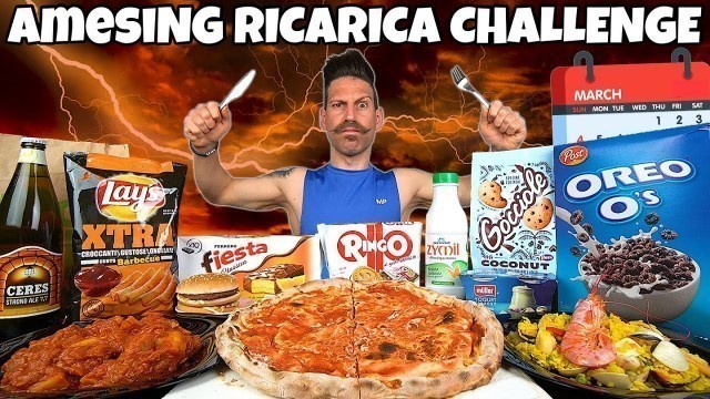 'aMESIng RICARICA CHALLENGE di MARZO (11000 Calorie) MAN VS FOOD'