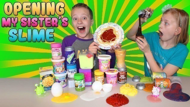 'Opening Alyssa\'s Slime!!! Food Slime Challenge!'