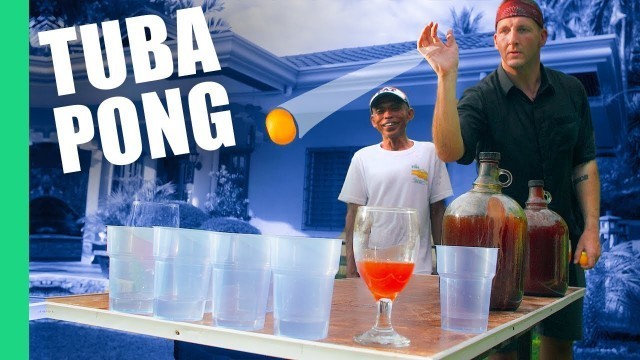 'Teaching Filipinos Beer Pong with Bahalina (Tuba) in Argao, Cebu'