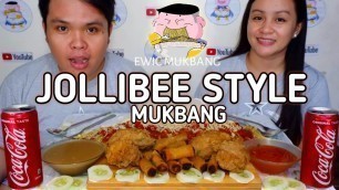 'Jollibee Style Mukbang / Filipino Comfort Food Mukbang / Pinoy Food Style / Mukbang Philippines'