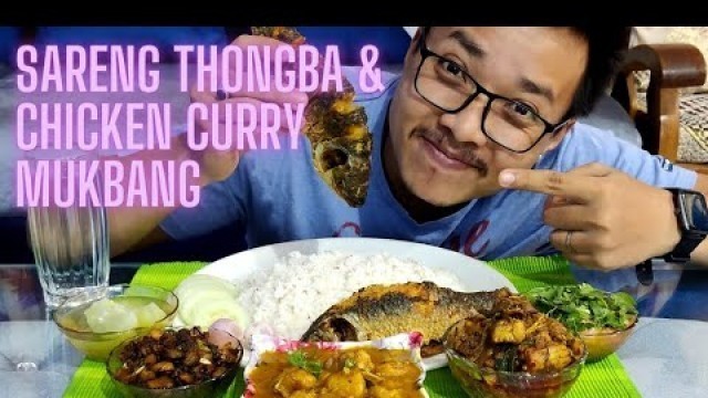 'Manipuri Sareng Thongba Mukbang + Special Chicken Curry | whole fish fry + Paan Eromba ❤️ | Foodvlog'