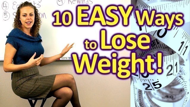 '10 EASY Ways to Lose Weight & Get Healthy! Weight Loss Tips, How to Diet, Food, Health Coach'