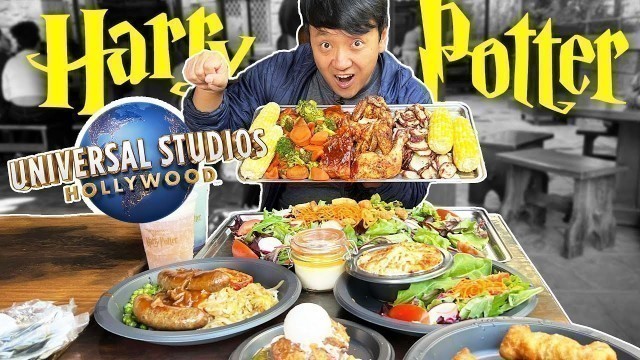 'Trying THE GREAT FEAST at HARRY POTTER WORLD | Universal Studios Hollywood FOOD REVIEW!'