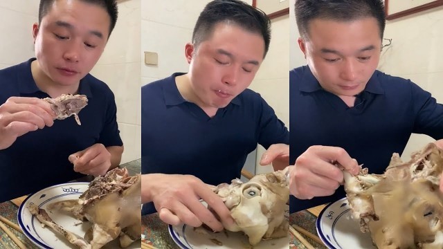 'Chines food Eating Show| Eat fatty meat, pork skin, pork , beef ribs.pork head with eating shound#28'