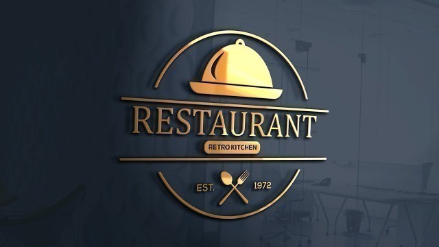 'How to Make a Restaurant Logo Design Photoshop CC Tutorial 2021'