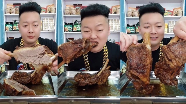 'Chines food Eating Show sheep head, Goat head , Sheep and Goat brain with delicious eating sound #11'