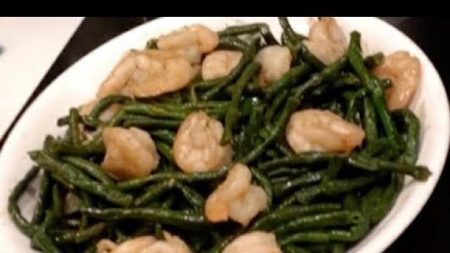 'how to cook yard long bean with prawn./chines food/(OFW HONGKONG)'