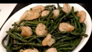 'how to cook yard long bean with prawn./chines food/(OFW HONGKONG)'